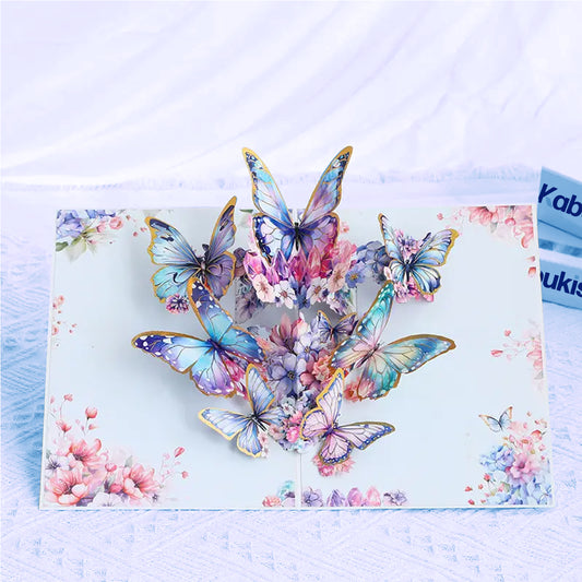 Floral 3D Butterfly PopUp Greeting Card -A Heartfelt Touch for Any Occasion