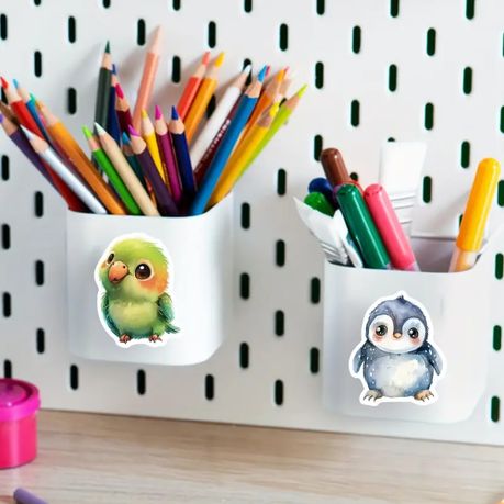 Kabukis 50pc Cartoon Animal Vinyl Stickers for Laptop, Mobile Phone, Tablet