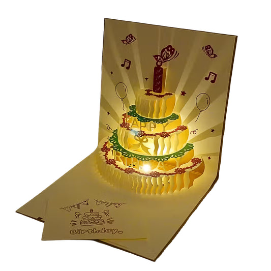 Kabukis 3D Pop-Up Birthday Card with Lights and Music – Premium