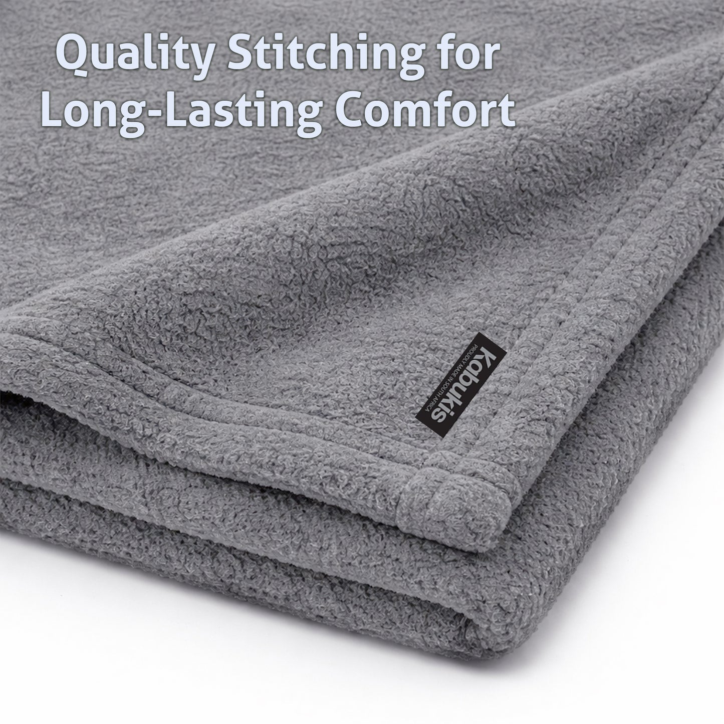 Sofa/Camping Plush Fleece Throw Blanket - Cozy Comfort in Grey 160x180