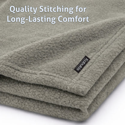 Sofa/Camping Plush Fleece Throw Blanket - Cozy Comfort in Olive 160x180