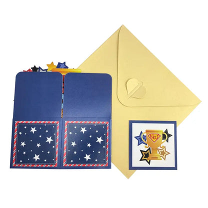 Kabukis 3D Pop-Up Best Dad Surprise Box Card with Envelope