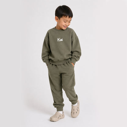 Kids Unisex Fleece Pyjamas 230gsm or Cosy Loungewear - Can be personalised
