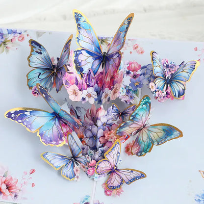 Floral 3D Butterfly PopUp Greeting Card -A Heartfelt Touch for Any Occasion