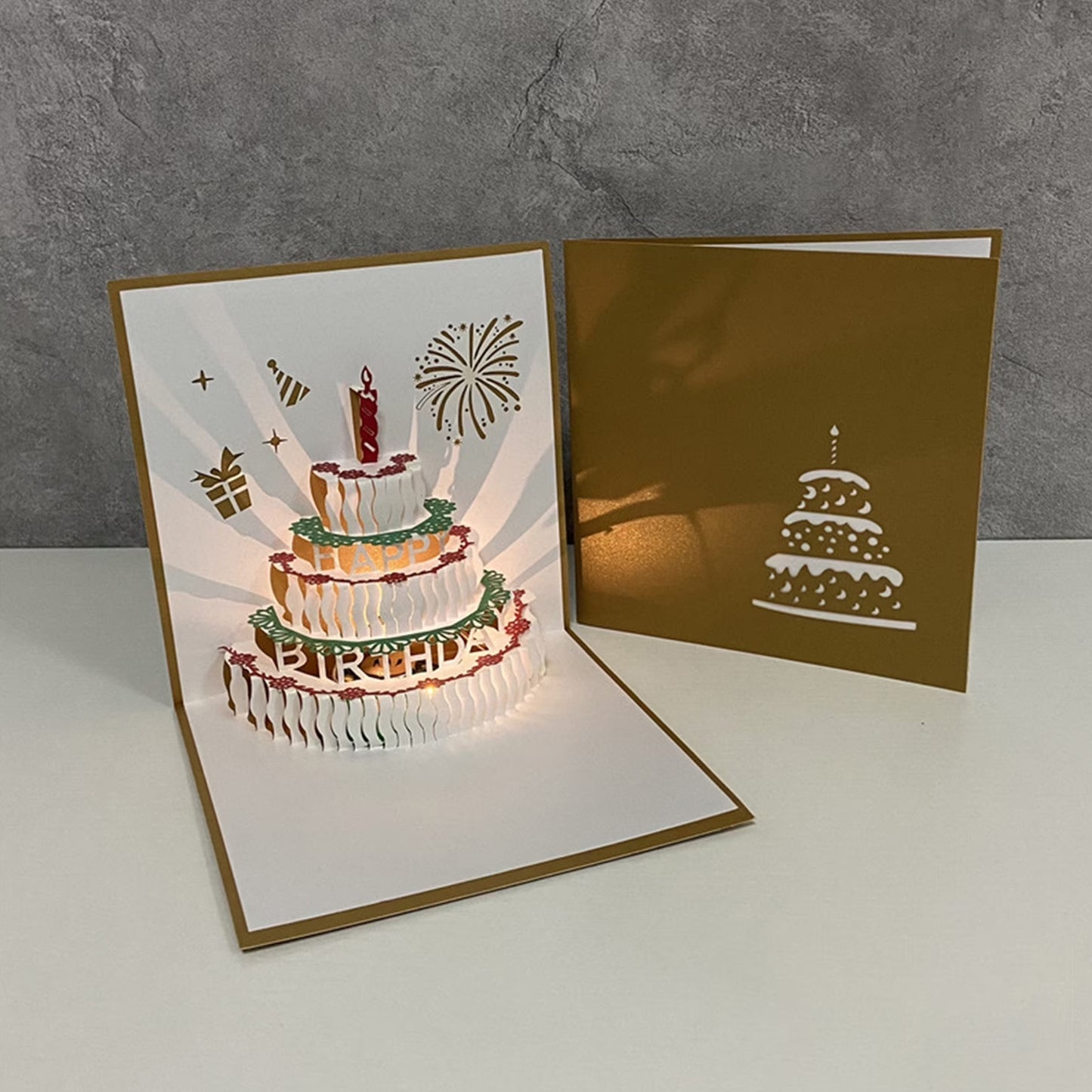 Kabukis 3D Pop-Up Birthday Card with Lights and Music – Premium