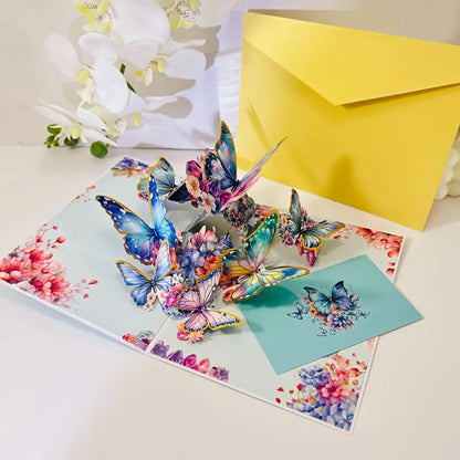 Floral 3D Butterfly PopUp Greeting Card -A Heartfelt Touch for Any Occasion