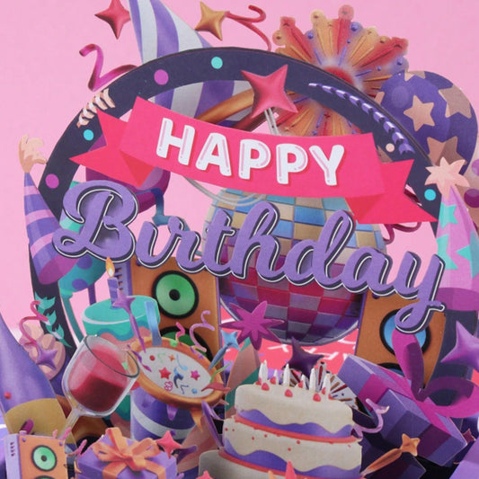 Happy Birthday Greeting Card – Stunning 3D Pop-Up Surprise Box Set with Envelope