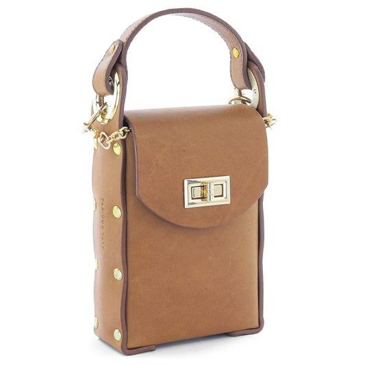 Modena Cross Body Phone Bag - Caramel Tan