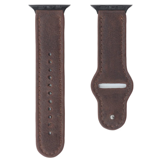 Dark Brown Nappa Leather Apple Watch Strap (42/44/45/49mm) - Handmade to order