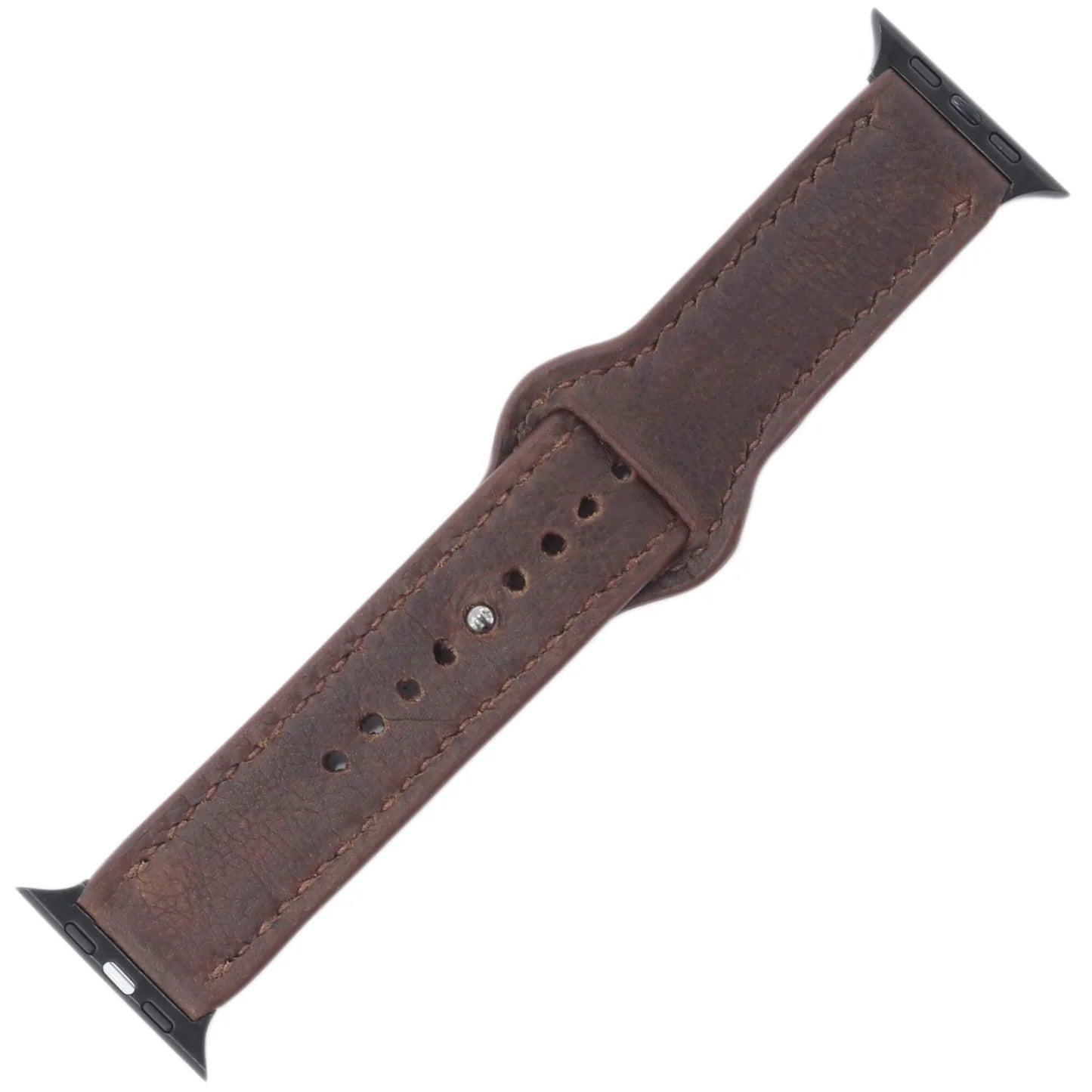 Dark Brown Nappa Leather Apple Watch Strap (42/44/45/49mm) - Handmade to order