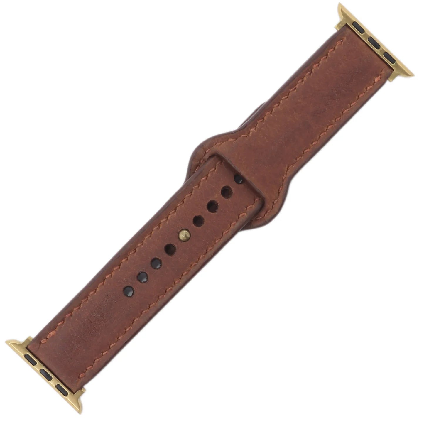 Cuban Top Grain Leather Apple Watch Strap (42/44/45/49mm) - Handmade to order