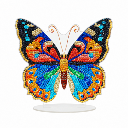 Kabukis DIY Diamond Dot Art Kit - Vibrant Butterfly Orange Decor Ornament