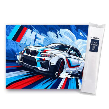 Kabukis 5D Diamond Painting Kit M2 Sports Car 25x35cm - Bold Wall Decor