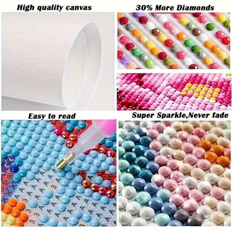 DIY Diamond Dot Art Painting Set - African Elephant Sunset Scene