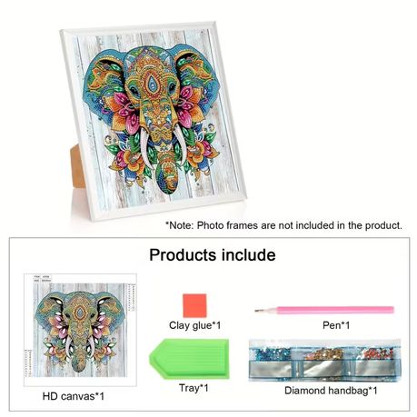 Diamond Dot Art Painting Kit Elephant Craft - Sparkling 5D DIY Fun