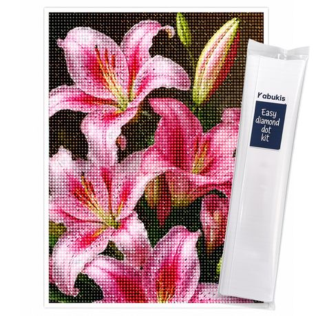 Kabukis Lily 5D Diamond Dot Painting -Stunning Full Round Drill Kit 40x50cm