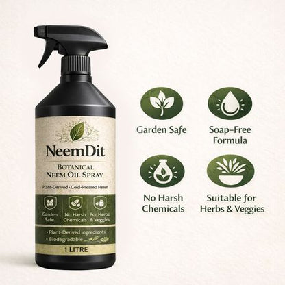 NeemDit Ready To Use Neem Oil Plant Spray 1L - Powerful Natural Care