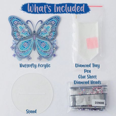 5D DIY Diamond Art Painting Kit - Dazzling Butterfly Desk Decor