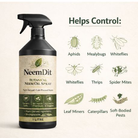 NeemDit Ready To Use Neem Oil Plant Spray 1L - Powerful Natural Care