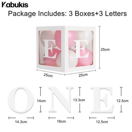 Kabukis Chic 'ONE' Balloon Box - Celebrate Baby's Big Milestone!