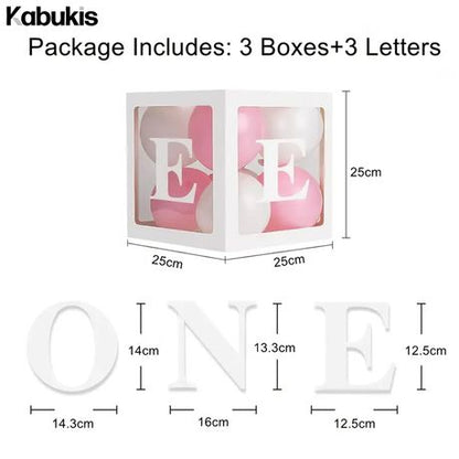 Kabukis Chic 'ONE' Balloon Box - Celebrate Baby's Big Milestone!