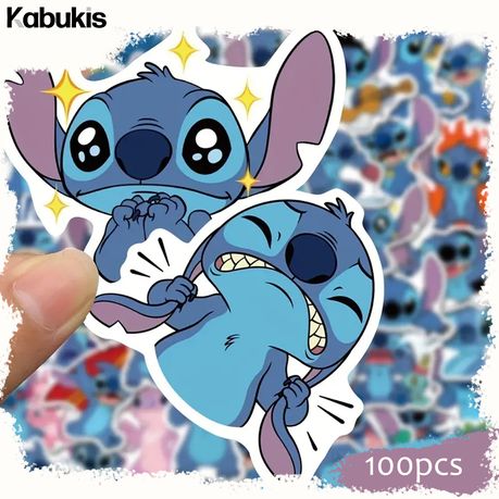 Kabukis 100pcs Waterproof Stitch Stickers - Fun & Creative Designs