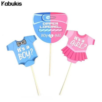 Kabukis Gender Reveal Baby Shower Photography Props - Do Picture-Perfect!