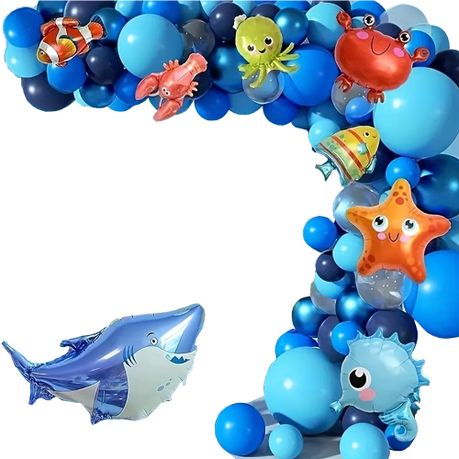 Kabukis 110 Pcs Sea Party Decorations - Balloon Arch to an Ocean Paradise