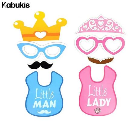 Kabukis Gender Reveal Baby Shower Photography Props - Do Picture-Perfect!