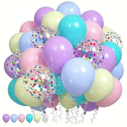 50 Pieces Rainbow Macaron Balloon Set - Vibrant Joyful Celebration Decor