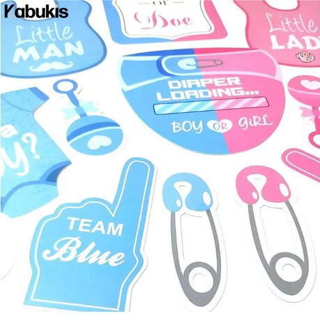 Kabukis Gender Reveal Baby Shower Photography Props - Do Picture-Perfect!