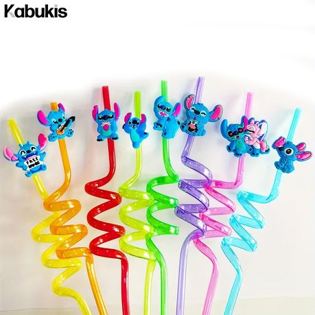 Kabukis Stitch Reusable Straws - 8-pcs of Joyful Fun for Birthdays & Events