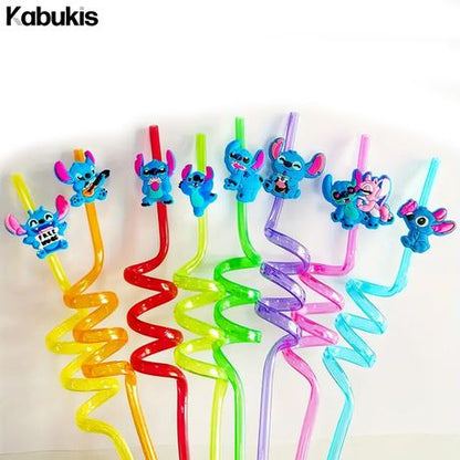 Kabukis Stitch Reusable Straws - 8-pcs of Joyful Fun for Birthdays & Events