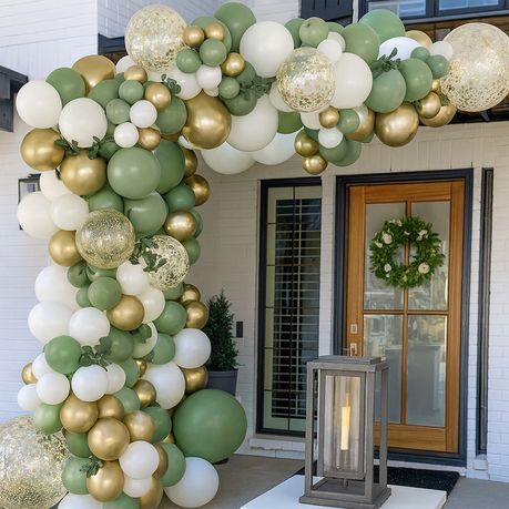 128pcs Sage Green Balloon Arch Garland Kit - Wedding & Birthday Backdrop