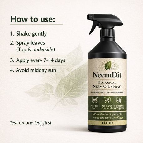 NeemDit Ready To Use Neem Oil Plant Spray 1L - Powerful Natural Care
