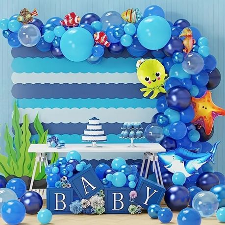 Kabukis 110 Pcs Sea Party Decorations - Balloon Arch to an Ocean Paradise