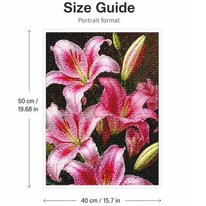 Kabukis Lily 5D Diamond Dot Painting -Stunning Full Round Drill Kit 40x50cm