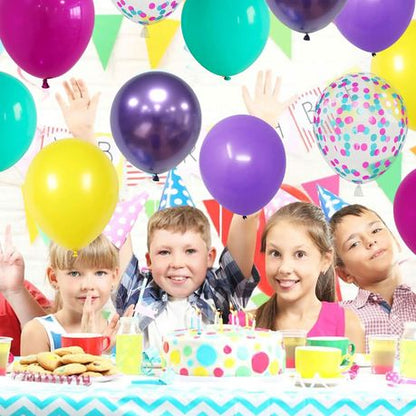 50 Pieces Vibrant Metallic Confetti Balloons - Celebrate in Color & Style
