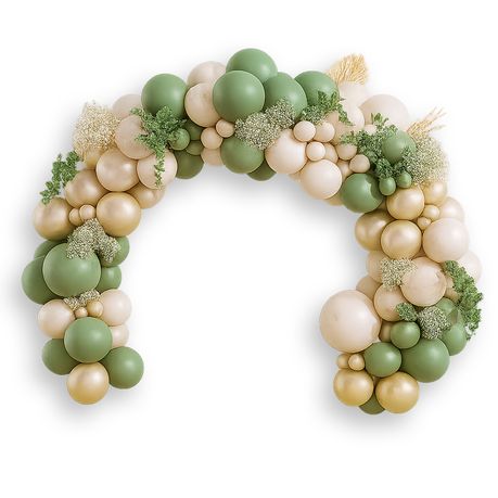 128pcs Sage Green Balloon Arch Garland Kit - Wedding & Birthday Backdrop